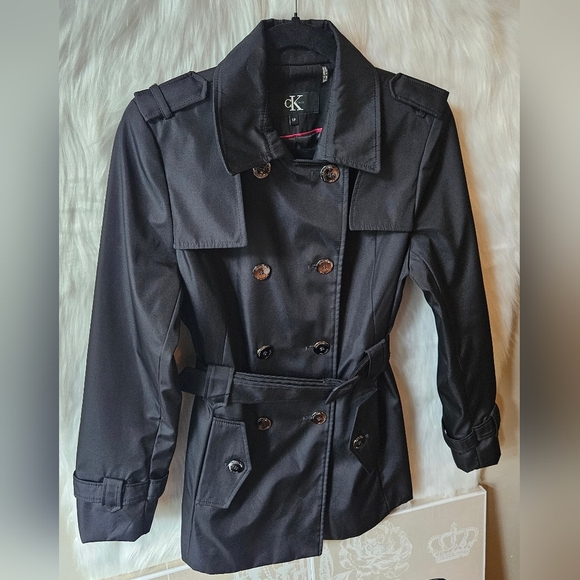 Calvin Klein Classic Luxe Women's Belted Trench Coat (NWOT) - Picture 2 of 12
